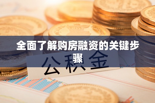 鱼池全面了解购房融资的关键步骤