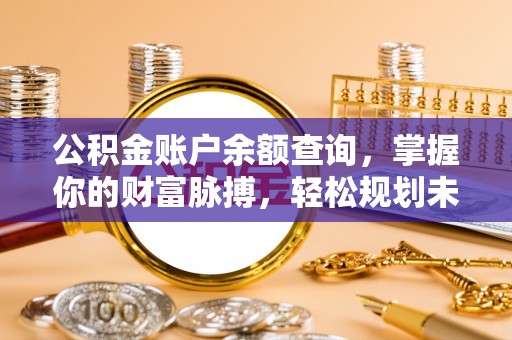 鱼池公积金账户余额查询，掌握你的财富脉搏，轻松规划未来