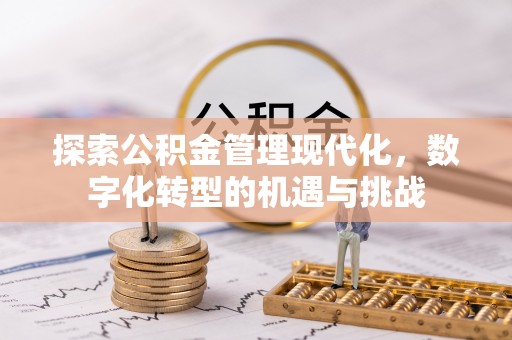 鱼池探索公积金管理现代化，数字化转型的机遇与挑战