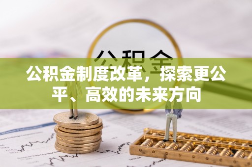 鱼池公积金制度改革，探索更公平、高效的未来方向