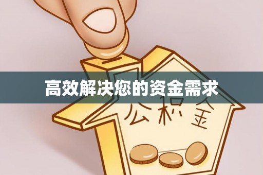 鱼池高效解决您的资金需求