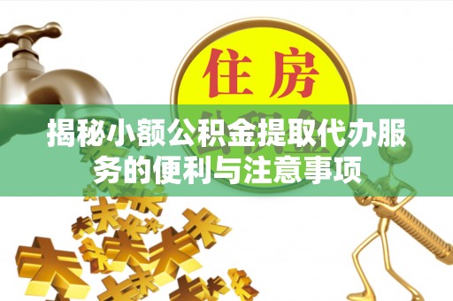 鱼池揭秘小额公积金提取代办服务的便利与注意事项