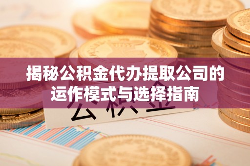 鱼池揭秘公积金代办提取公司的运作模式与选择指南