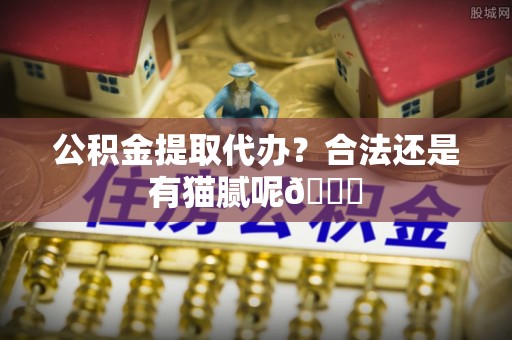 鱼池公积金提取代办？合法还是有猫腻呢😏
