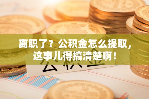 鱼池离职了？公积金怎么提取，这事儿得搞清楚啊！