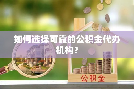 鱼池如何选择可靠的公积金代办机构？