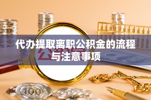 鱼池代办提取离职公积金的流程与注意事项