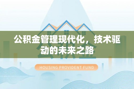 鱼池公积金管理现代化，技术驱动的未来之路